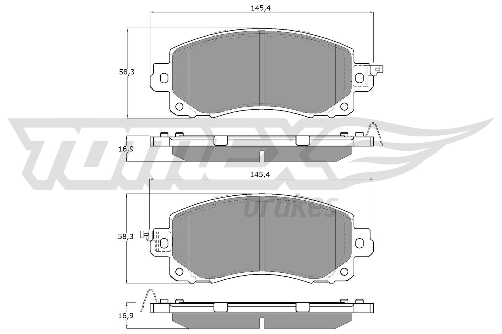 QUARO QP0784 Bremsekloss sett